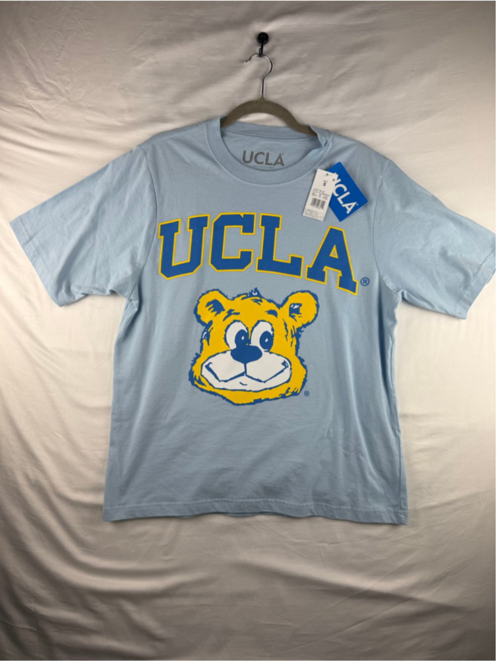 UCLA Bruins T Shirt Small NWT Light Blue Mascot Graphic Tee College Oversized